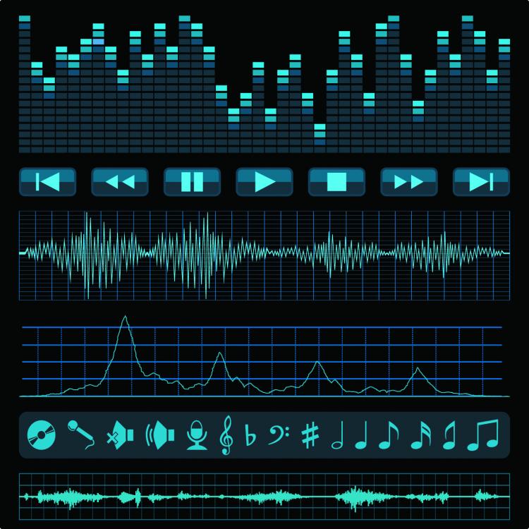 free vector Audio Band Material 02 - Vector Audio Acoustic Frequency Music